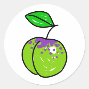 Greengage Plum Classic Round Sticker