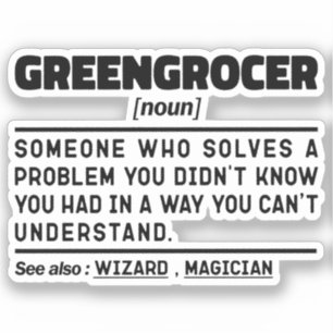 Greengrocer Noun Cool Vegetables and Fruits Seller