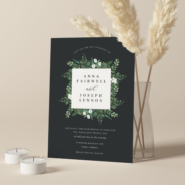 Greenhouse | Elegant Watercolor Botanical Wedding Invitation (Creator Uploaded)