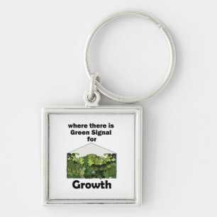 Greenhouse Green Signal For Growth Garden Opening Keychain