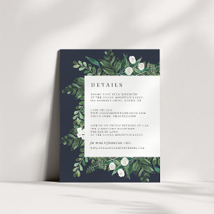 Greenhouse Watercolor Botanical Guest Details Enclosure Card