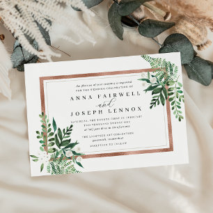 Greenhouse   Watercolor Botanical Wedding Invitation