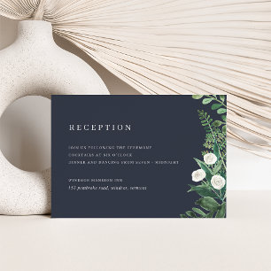 Greenhouse Watercolor Botanical Wedding Reception Enclosure Card