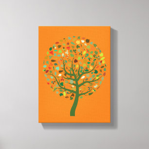 Greenie tree eco planet canvas print