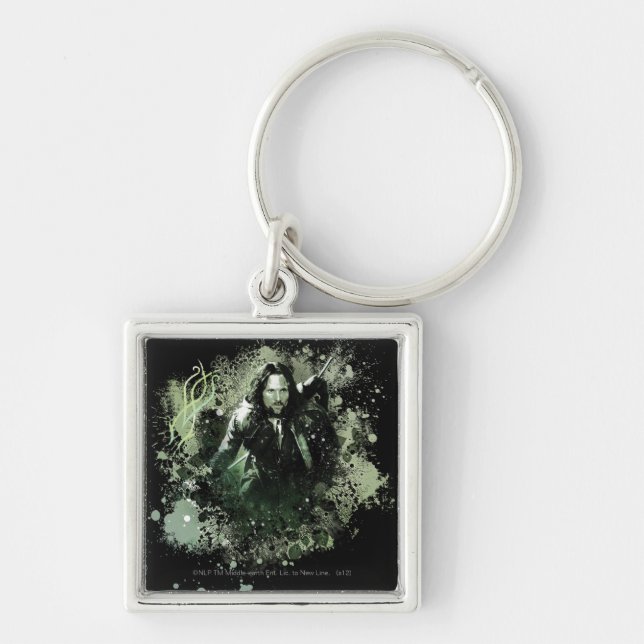 Greenish Aragorn Vector Collage Keychain (Front)