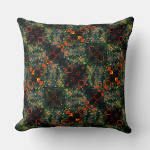 Greenish flowered shredded paper? throw pillow