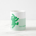 Greenish Green Rabbit Mug<br><div class="desc">A delightfully cute rabbit to grab your morning coffee in. This mug is one of a series of rabbit mugs available in different colours. Personalize it with your name,  a message,  or be a minimalist and delete the text all-together.</div>