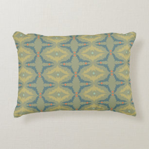 Greenish Retro Vintage Pattern Accent Pillow
