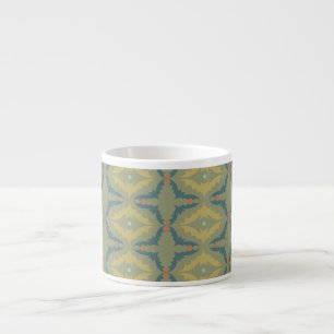 Greenish Retro Vintage Pattern Espresso Cup