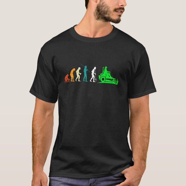 Greenkeeper Evolution Gardener Lawnmower T-Shirt (Front)