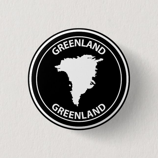 Greenland 1 Inch Round Button (Front)