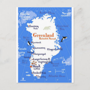 " Greenland: 2020/today - Travel and Sightseeing Postcard