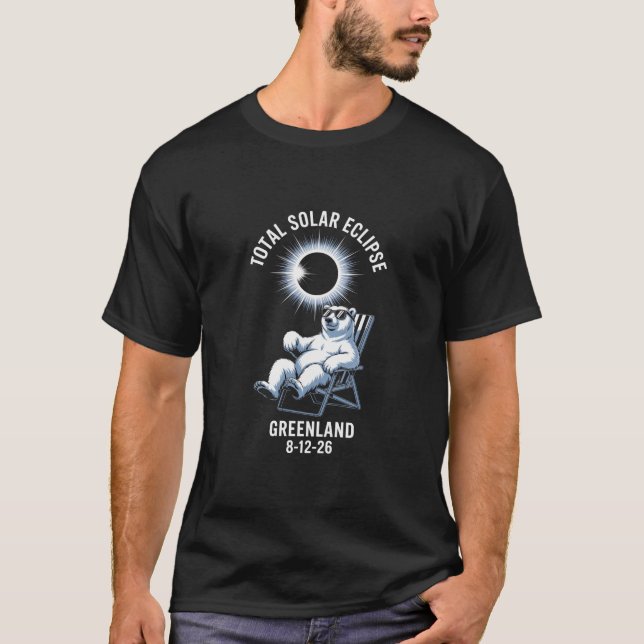 Greenland 2026 Eclipse Shirt Total Solar Event  (Front)