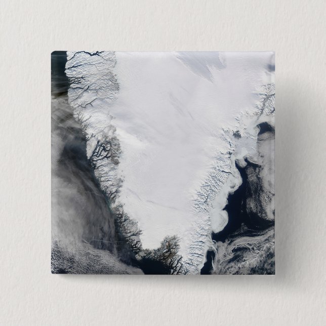 Greenland 2 Inch Square Button (Front)