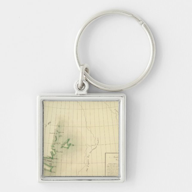 Greenland Atlas Map Keychain (Front)