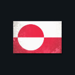 Greenland Canvas Print<br><div class="desc">Do you feel wanderlust? Or maybe nostalgic? This grungy flag can be personalized according to your own preferences. You may change the design location, orientation, background colours and size. Also, you may add your own text, or slogan set its font, location and size, all in order to create the ultimate...</div>