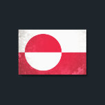 Greenland Canvas Print<br><div class="desc">Do you feel wanderlust? Or maybe nostalgic? This grungy flag can be personalized according to your own preferences. You may change the design location, orientation, background colours and size. Also, you may add your own text, or slogan set its font, location and size, all in order to create the ultimate...</div>