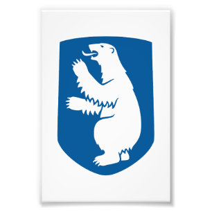 Greenland coat arms country symbol emblem flag den photo print