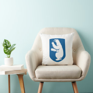 Greenland coat arms country symbol emblem flag den throw pillow