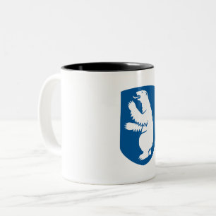 Greenland coat arms country symbol emblem flag den Two-Tone coffee mug