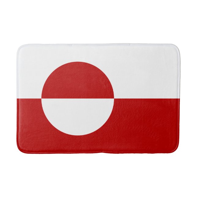 Greenland country flag bath mat rug (Front)