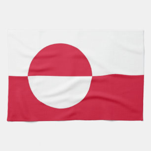 greenland country flag towel