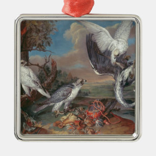 Greenland Cyr Falcons Metal Ornament