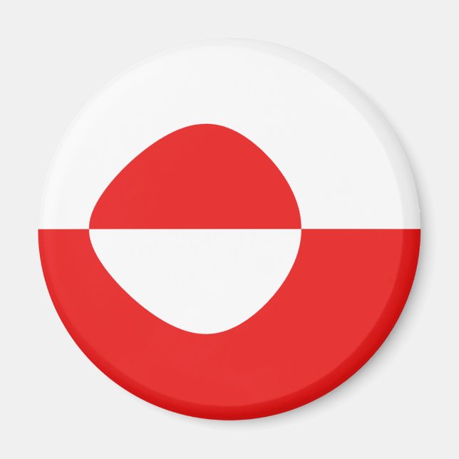 Greenland Fisheye Flag Magnet (Front)