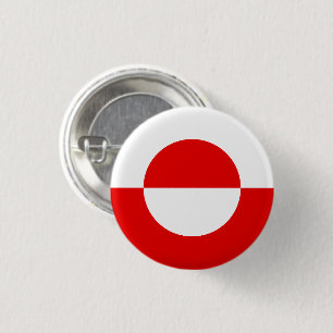 Greenland Flag 1 Inch Round Button