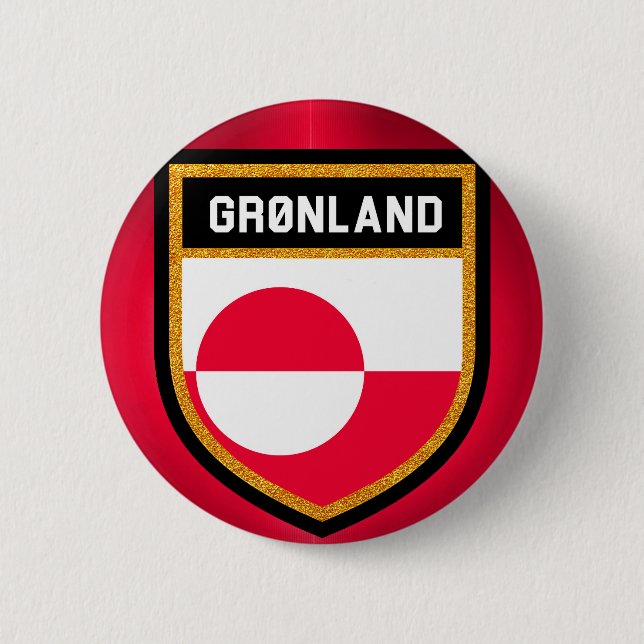 Greenland Flag 2 Inch Round Button (Front)