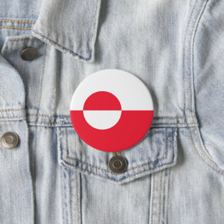 Greenland flag 3 inch round button