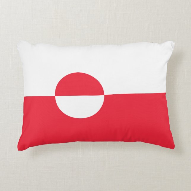Greenland flag accent pillow (Front)