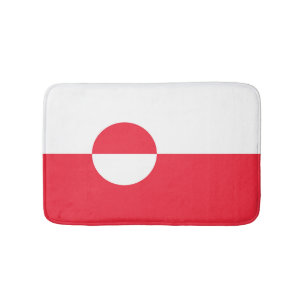 Greenland flag bath mat