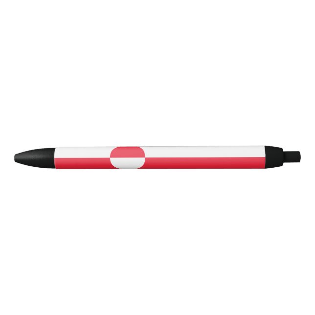 Greenland flag black ink pen (Front)