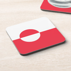 Greenland flag coaster