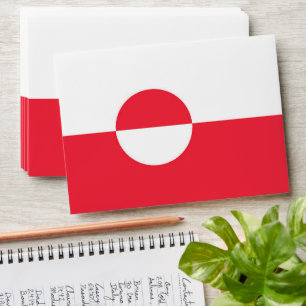 Greenland flag envelope