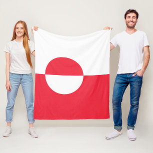 Greenland flag fleece blanket