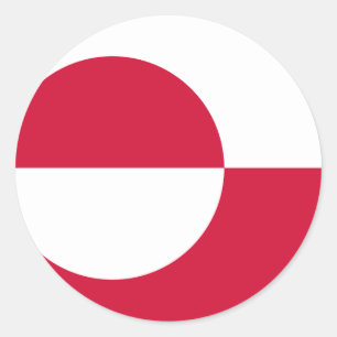 Greenland Flag GL Classic Round Sticker