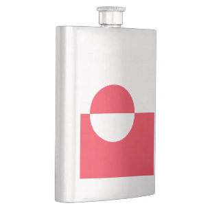 Greenland flag hip flask