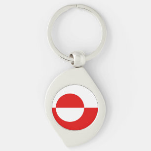 Greenland flag keychain