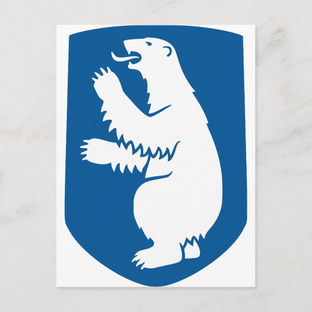 Greenland Flag Map GL Postcard (Front)