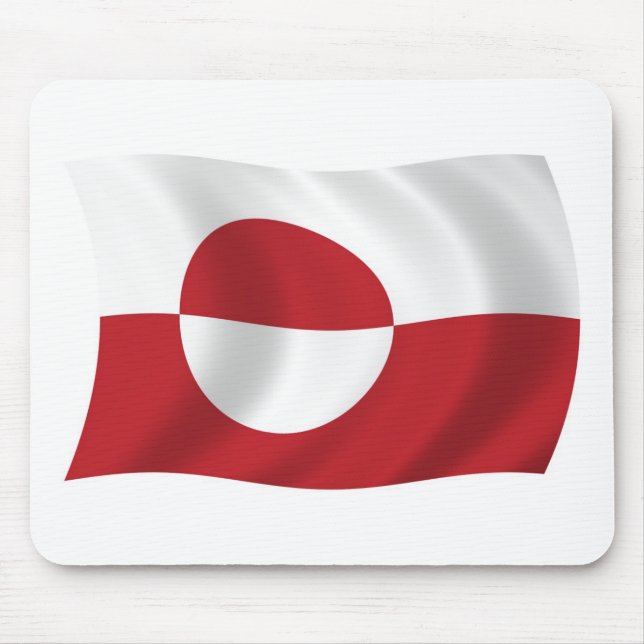 Greenland Flag Mousepad (Front)