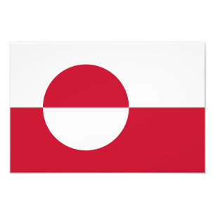 Greenland Flag Photo Print