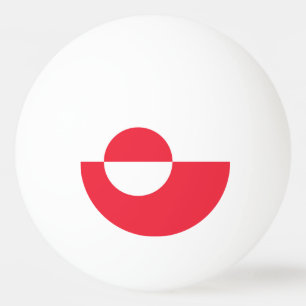 Greenland flag ping pong ball