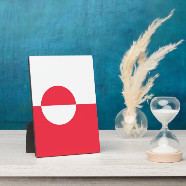 Greenland flag plaque (Side)