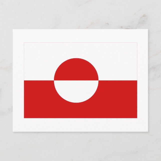Greenland Flag Postcard (Front)