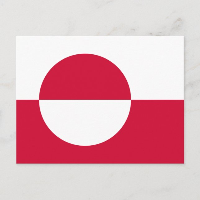 Greenland Flag Postcard (Front)