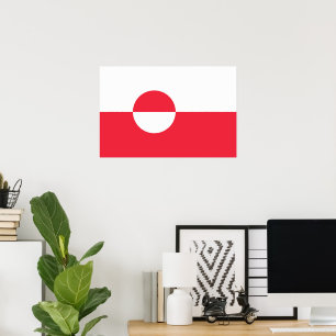 Greenland flag poster