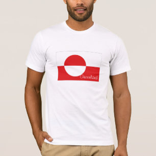 Greenland flag souvenir tshirt