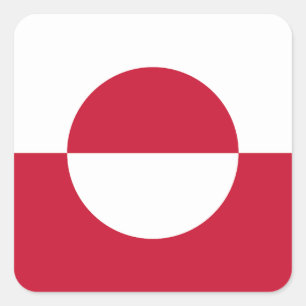 Greenland Flag Square Sticker